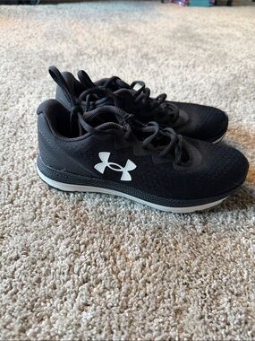 Under Armour Black Youth Lace-Up Sneakers